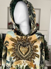 Dolce & Gabbana Jumpsuit Hoodie King Collection Multi color Jungle Print Size 5