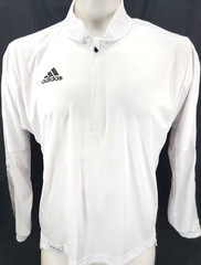 NEW Adidas Primeblue SIdeline21 White 1/4 Zip Knit LS Pullover Shirt Men’s M