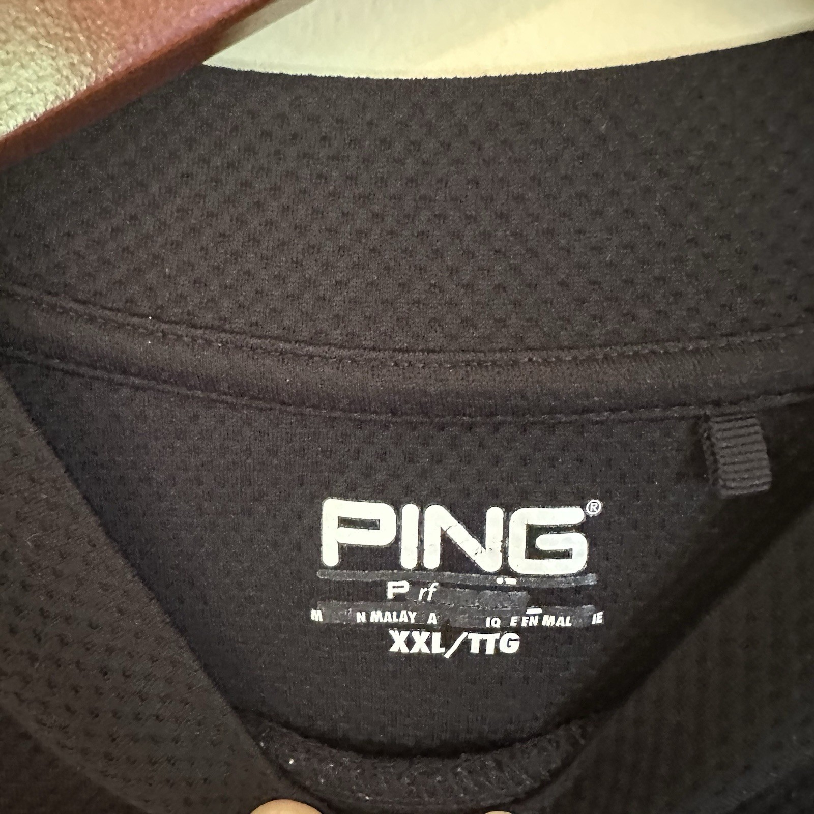 PING Golf Pullover Mock Neck Shirt Mens XXL Black Long Sleeve Performance Top gallery