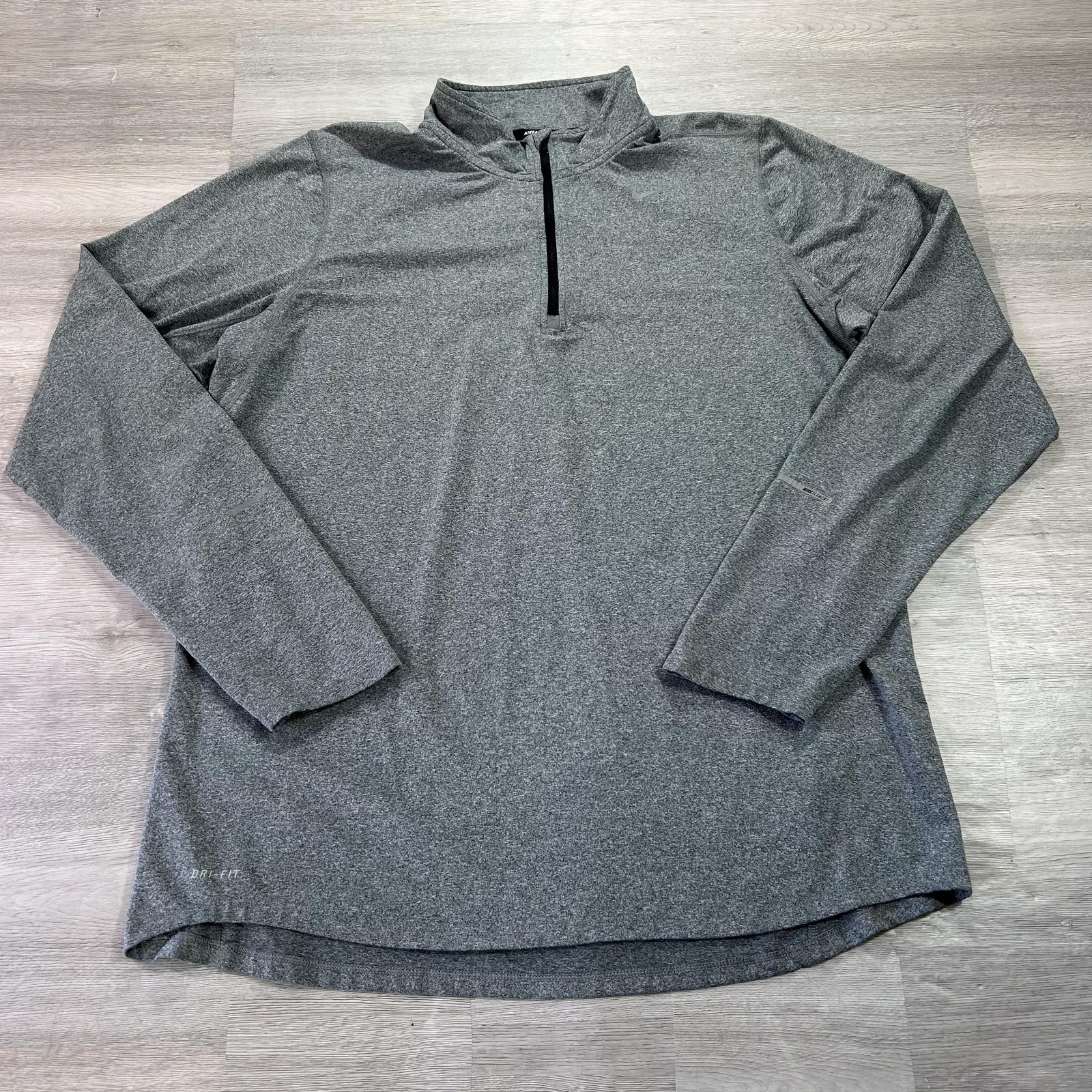 Nike Element Dri-FIT Pullover Mens Large Gray 1/4 Zip Long Sleeve Top 504606-064 gallery