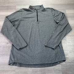 Nike Element Dri-FIT Pullover Mens Large Gray 1/4 Zip Long Sleeve Top 504606-064