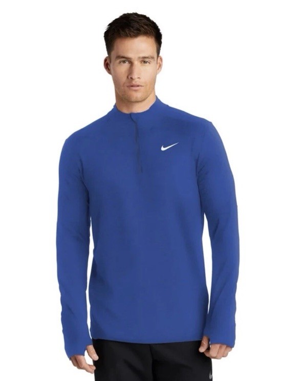 $75 Nike Men’s Dri-Fit Element 1/2 Zip Shirt Running DH4949-493-Blue-Medium-New
