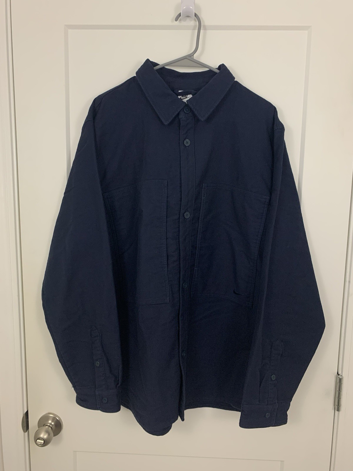 Nike Life Long Sleeve Chamois Field Shirt Mens Large Navy Blue ($145 MSRP) gallery