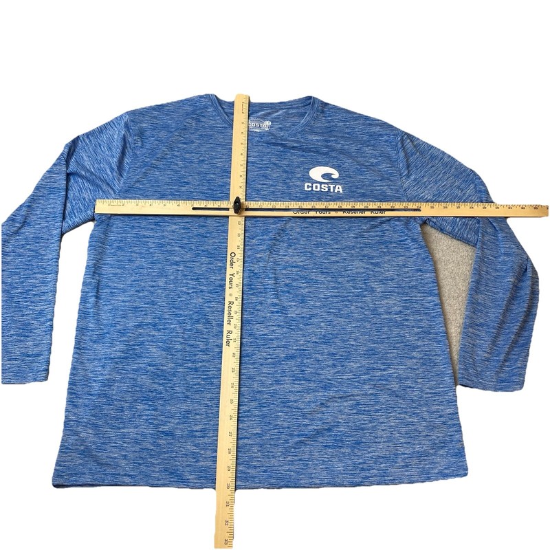 Costa Tech Angler Dorado Long Sleeve Shirt Men’s 2XL Blue Performance Fishing gallery