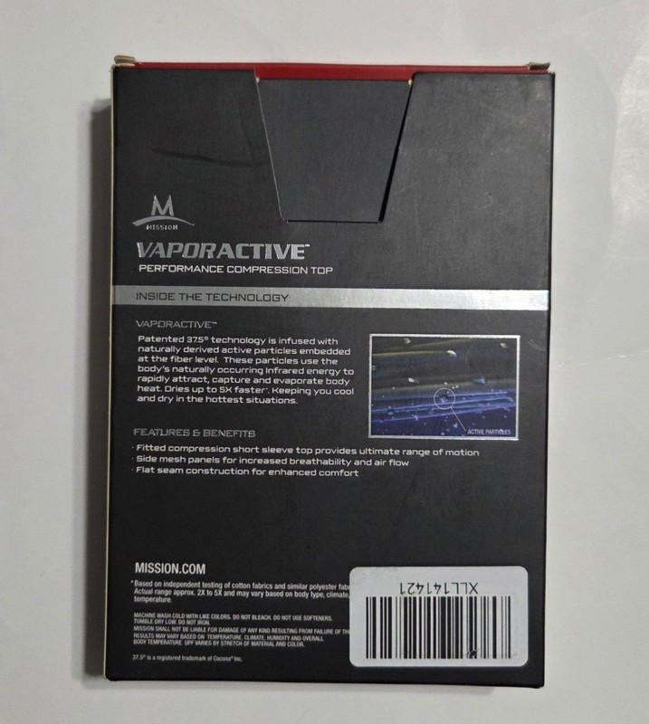 Men's Mission VaporActive Performance Compression Top Size Small gallery