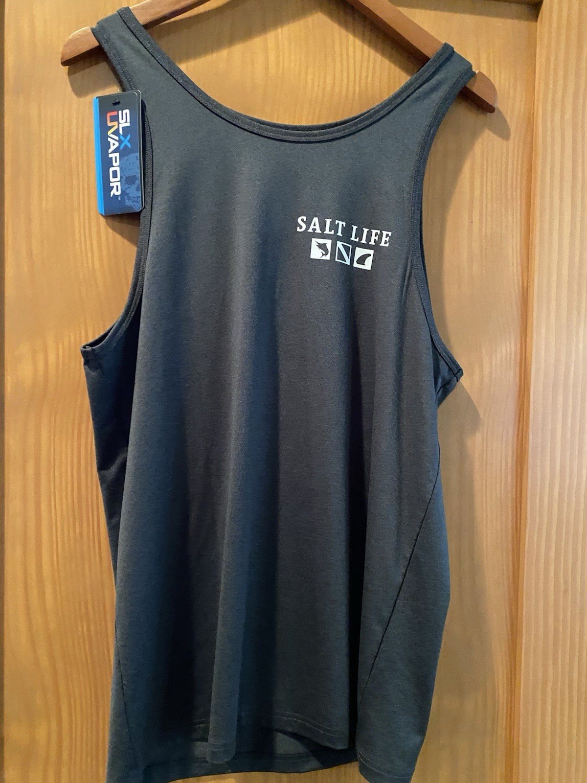 Salt Life Men’s Dark Gray Above Below (Drifit) SLX Tank Top NWT Size S gallery