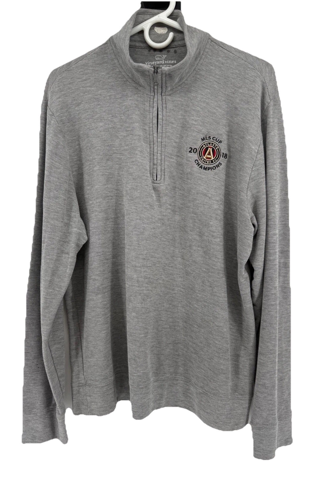Vineyard Vines Men's Gray MLS Cup 2018 Atlanta United FC Champions Quarter Zip gallery