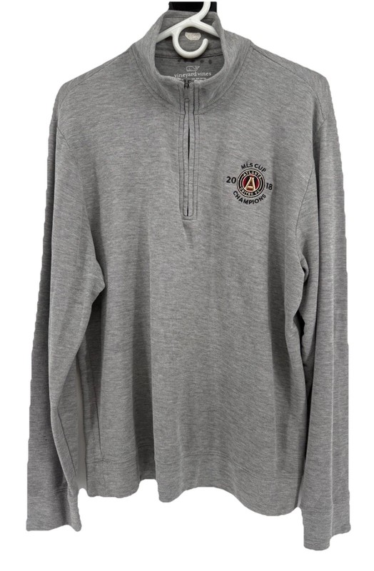 Vineyard Vines Men's Gray MLS Cup 2018 Atlanta United FC Champions Quarter Zip gallery