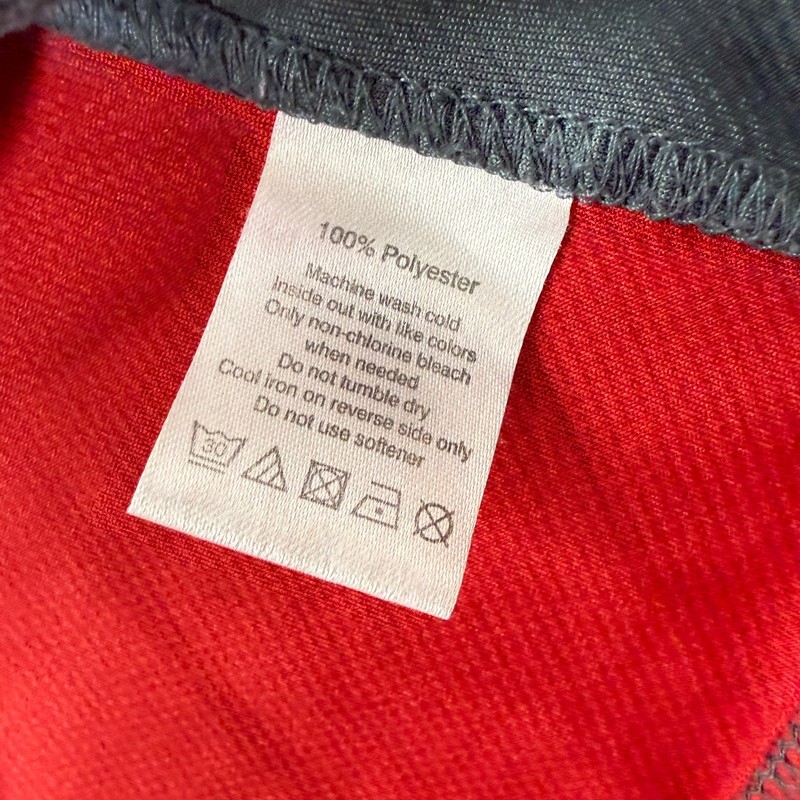 ALO Yoga Shirt Men XL Red Gray Long Sleeve Colorblock Crew Neck CoolFit gallery