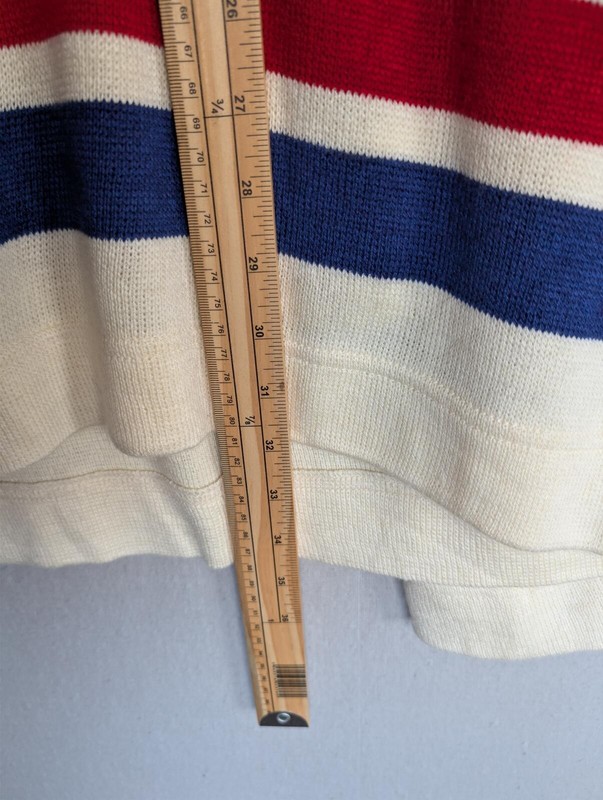 Vintage New York Rangers NHL Heritage Knit Hockey Jersey 10 White 4XL Rare gallery