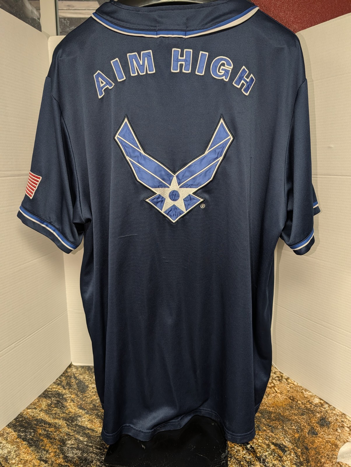 United States Air Force USAF Baseball Jersey Blue Mens Size 3XL gallery