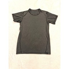 Prana Mens Athletic T-Shirt Charcoal Gray Heather Crew Neck Short Sleeve Yoga M