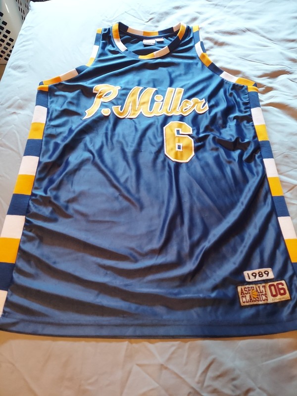 Vintage P. MILLER #6 Asphalt Classic 1989 Jersey 2XL Yellow, White & Blue gallery
