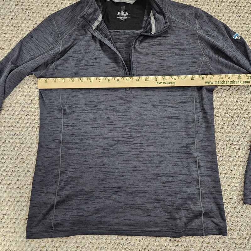 Kuhl Pullover Mens Large (Fits Medium) Alloy 1/4 Zip Graphite Sweater Mid-Layer gallery