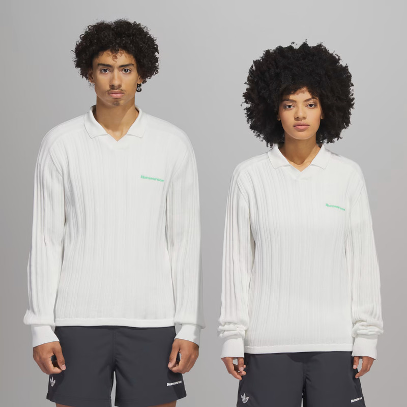 Adidas Pharrell Williams Knit Long Sleeve Jersey 'Cloud White' HZ8138 Size 2XL gallery