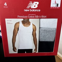 NB New Balance Performance Premium Rib A-Shirt Men Large 4 Pack