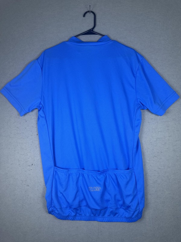 bpbtti Cycling Shirt Mens XL Blue Half Zip Short Sleeve Bike Jersey Pockets gallery