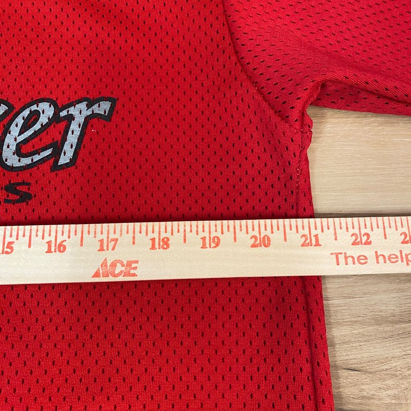 Vintage Budweiser Baseball Jersey Mens Large Red Henley Shirt USA Beer gallery