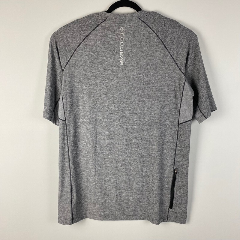 Coolibar Agility Performance Short Sleeve T Shirt Mens L Tall LT Gray UPF gallery