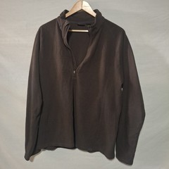 Eastern Mountain Sports XL 1/4 Zip Brown Lightweight Pullover Fleece Sweat Shirt