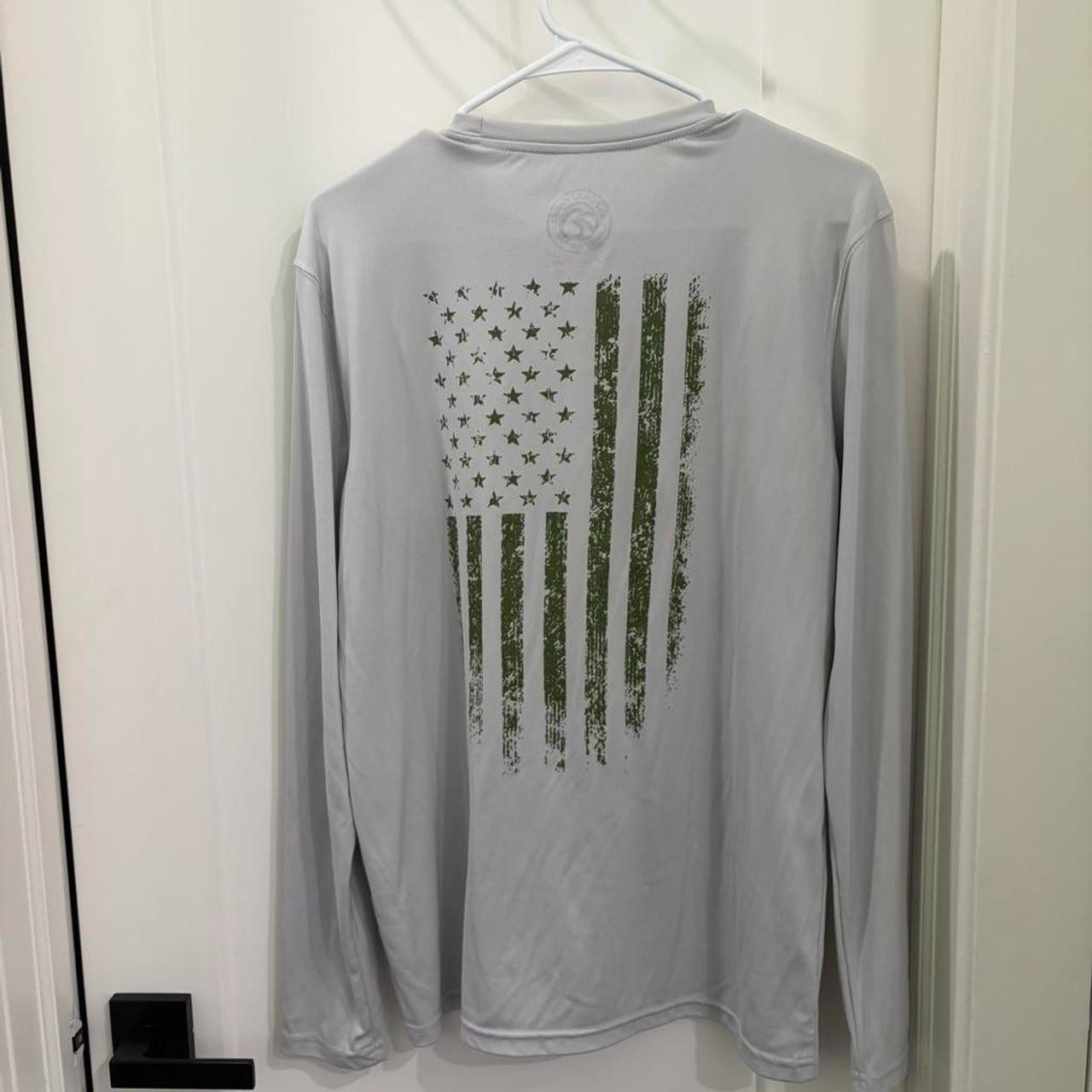Vapor Apparel Men’s UPF 50+ Performance Long Sleeve Shirt Gray Size M GorpCore gallery