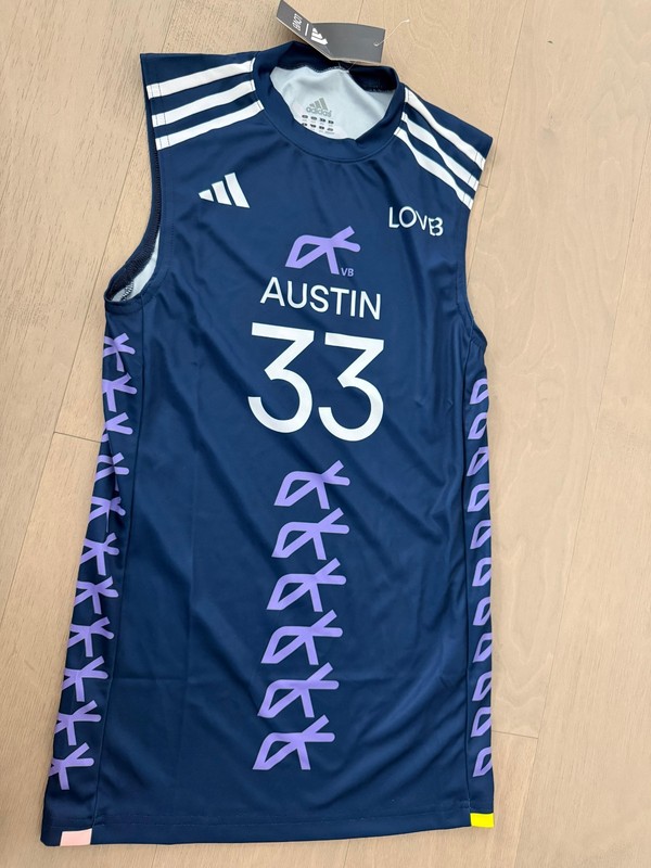 adidas x LOVB Austin Volleyball Eggleston #33 Sleeveless Jersey Large gallery
