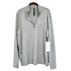 NWT VUORI Ease Performance Half Zip Shirt Mens L Gray Lightweight Pocket V221