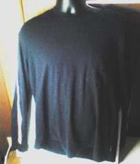 Nautica Navtech long sleeve shirt dark blue/red/white stripes XL