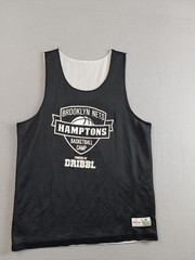 Brooklyn Nets Men Jersey M Black Logo Sleeveless Round Neck Pullover Activewear