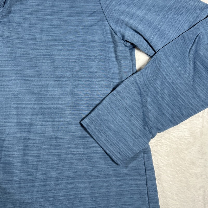 Criquet 1/4 Zip Performance Pullover Shirt Mens Size L Blue Golf Preppy gallery