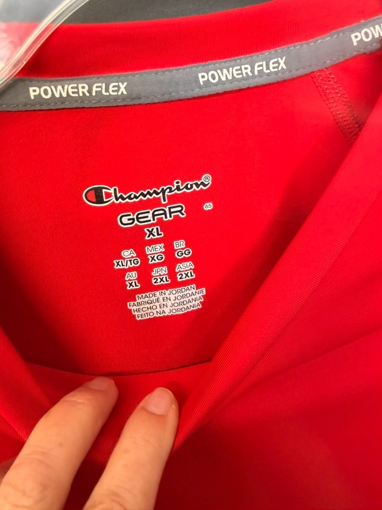 Champion Powerflex Gear Men’s Long Sleeved Shirt Red and Grey Size XL gallery