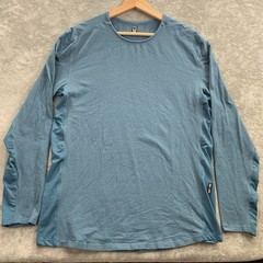 ASRV Creora Shirt Men XL Cotton Modal Long Sleeve Tee Storm Workout Gym DSG-1058