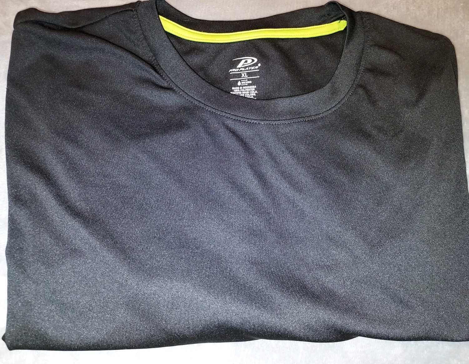 Pro Player Black Athletic Work Out Shirt Wicking Mens XL Short Sleeve Crew Neck gallery