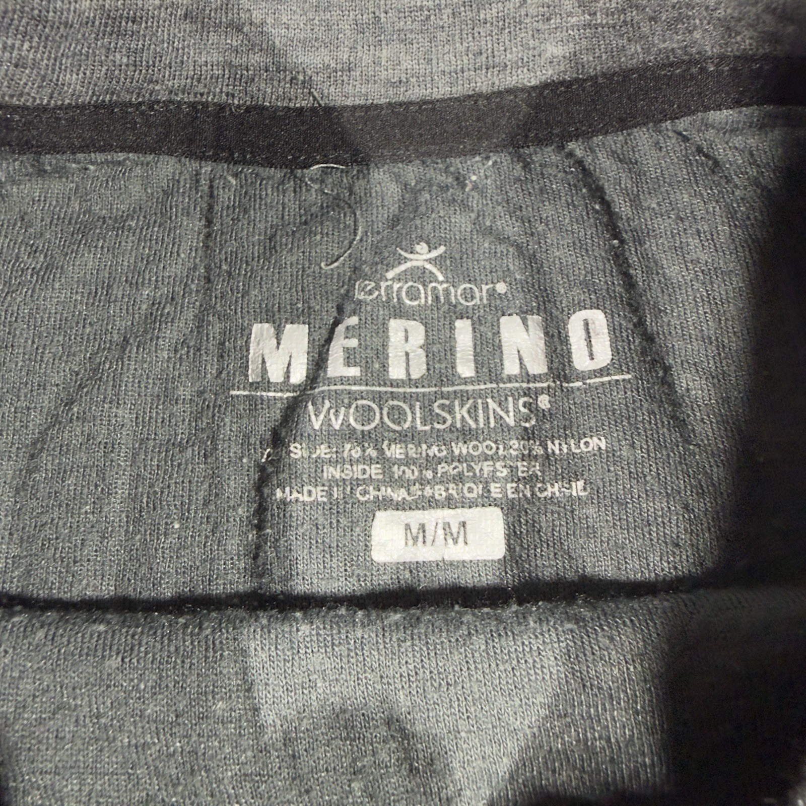 Terramar Merino Woolskins Baselayer Shirt Men's Medium Gray Long Sleeve Hiking gallery