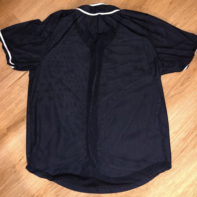 Crooks & Castles Y2K Baseball Jersey Black White Button Mens Size Medium gallery