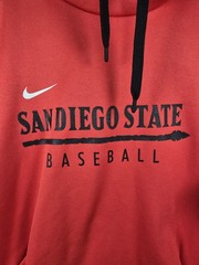 NIKE San Diego State University SDSU Aztecs Mens XL Red Hoodie Baseball EUC F/S
