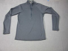 Patagonia Top Mens Small Gray Capilene Midweight Base Layer Slim Fit Quarter Zip