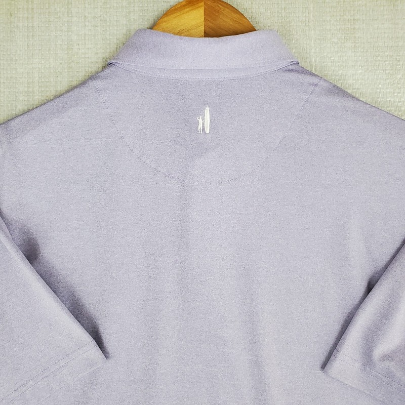 JOHNNIE-O Size Small Mens Performance Polo Shirt Lilac Space Dye Golf gallery