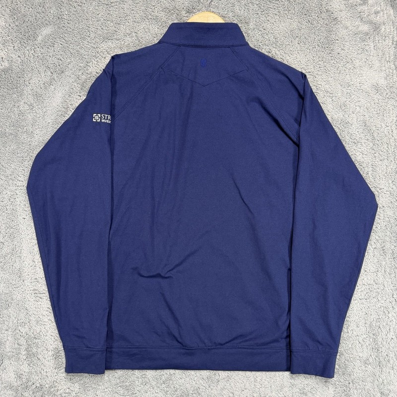 Holderness Bourne Westland Pullover Men XL Blue 1/4 Zip Golf Performance Stretch gallery