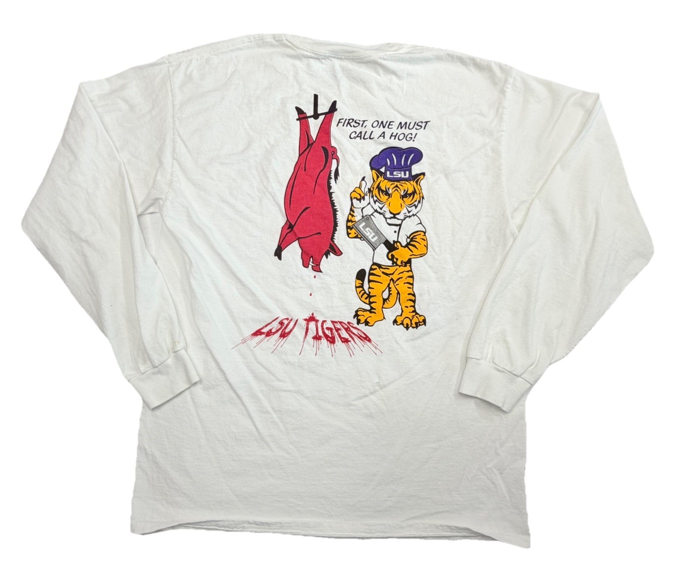 LSU Tigers T-Town Event Long Sleeve Shirt White Gildan Large Graphic Arkansas gallery