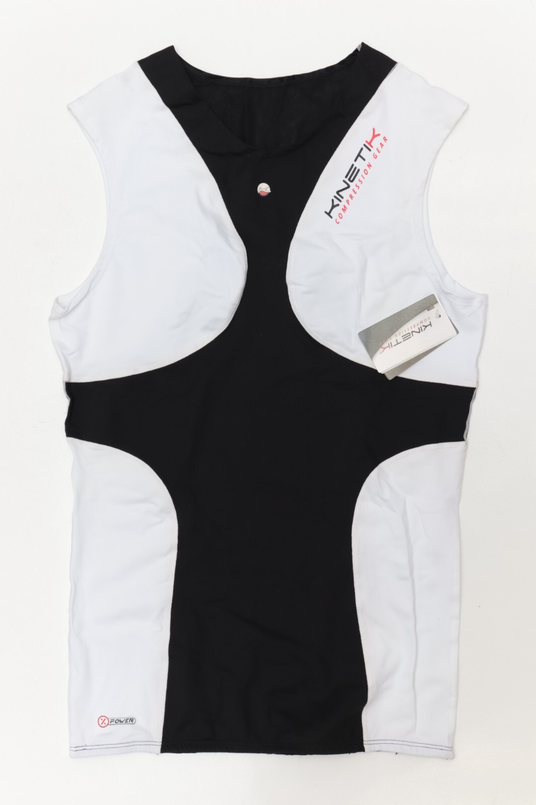 Kinetik Compression Gear White and Black Sleeveless Top Multisport L STWBW12 gallery