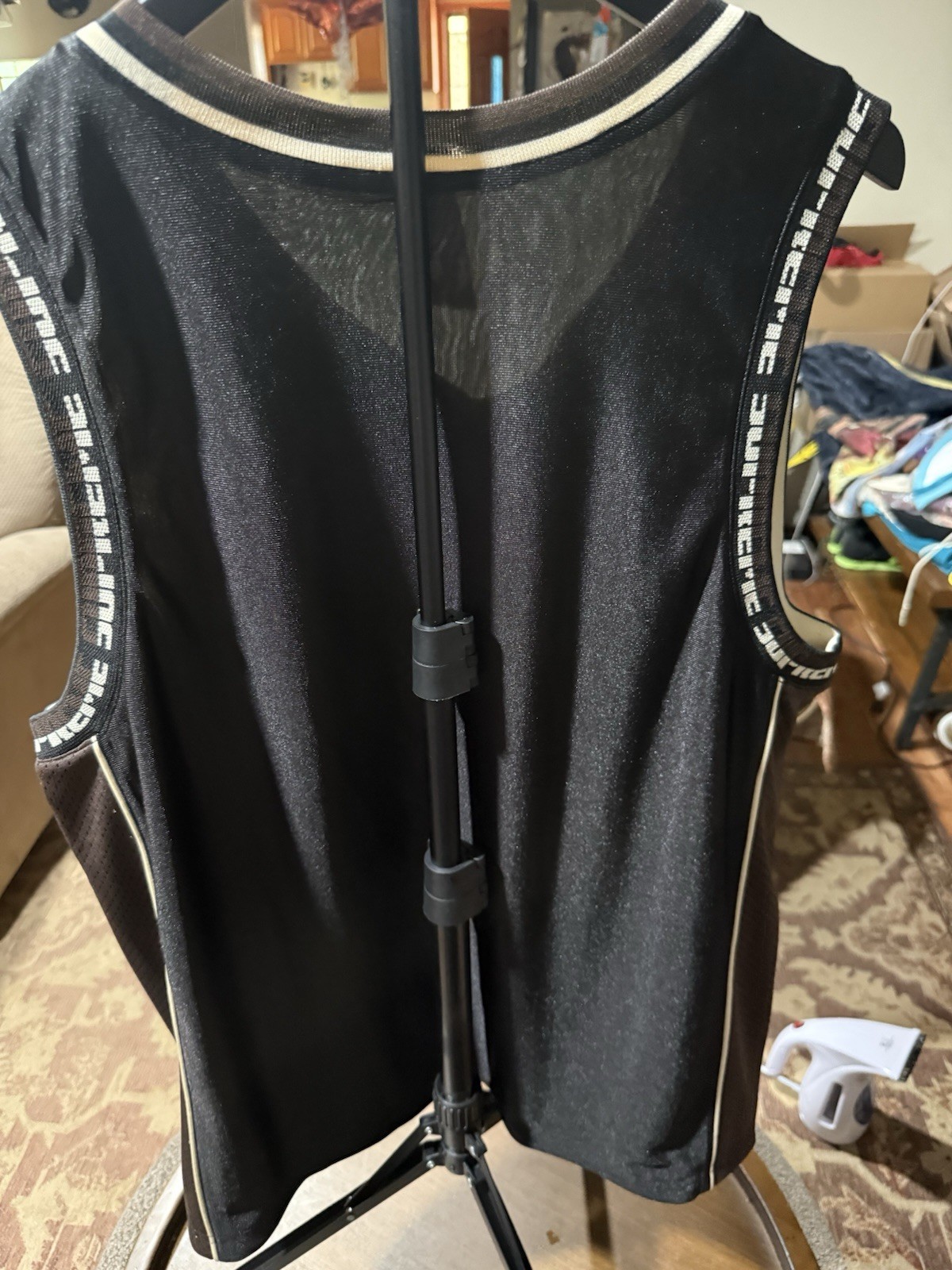 Supreme Reversible Basketball Jersey Black Brown Mesh Tank Top Medium Worn Once gallery