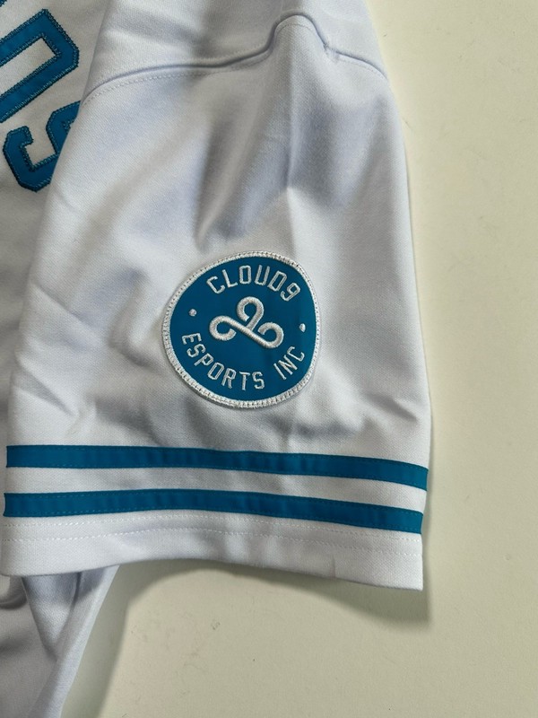 RARE Cloud9 Stratus White Button Baseball Jersey - Adult Small - Esports Gaming gallery