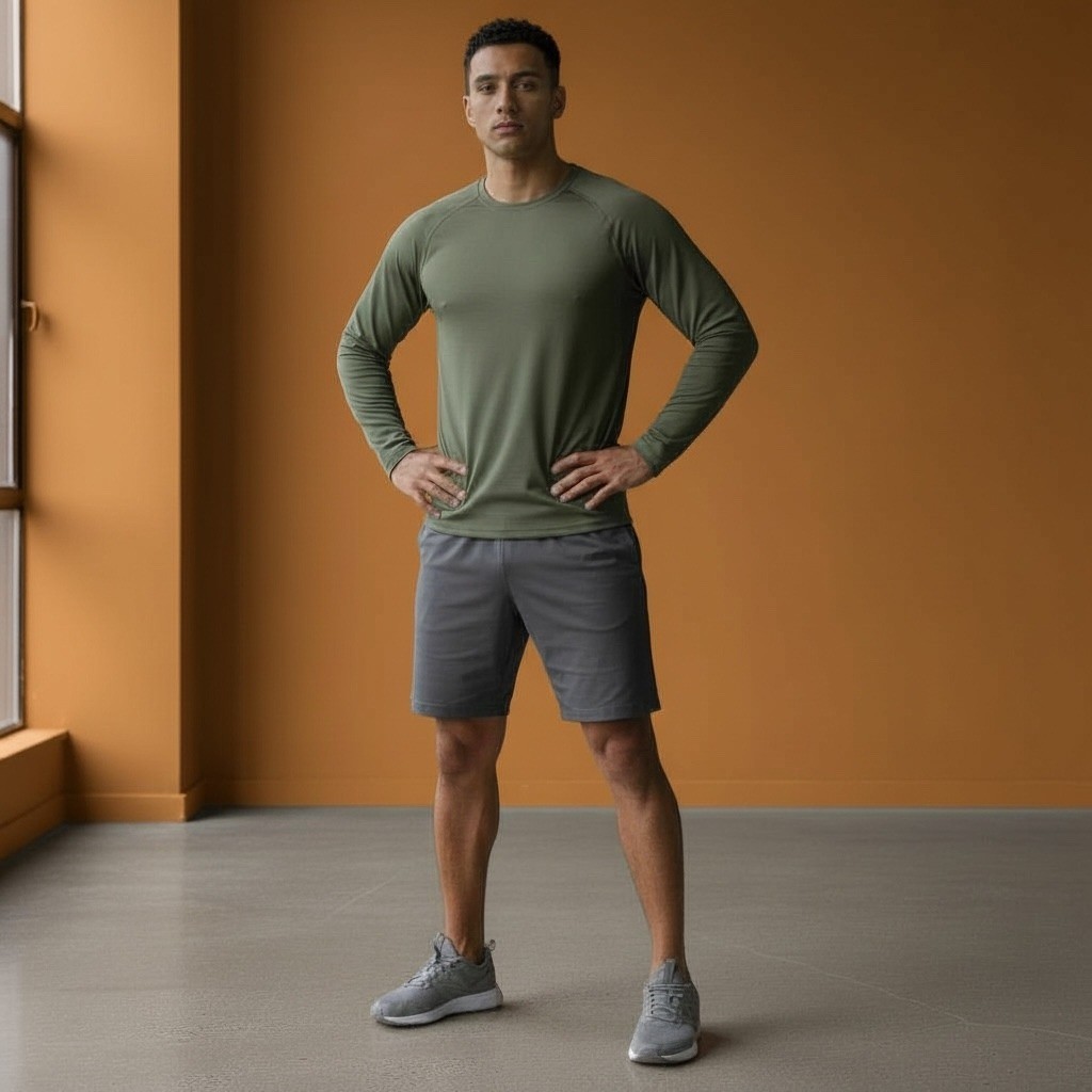 ALPHALETE Mens Performance Long Sleeve Athletic Shirt Green Size S gallery