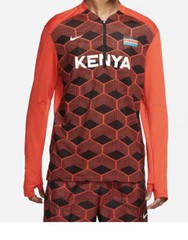 $90 NIKE TEAM KENYA ELEMENT HALF-ZIP RUNNING TOP CV0379-673 CHILE Reflective L