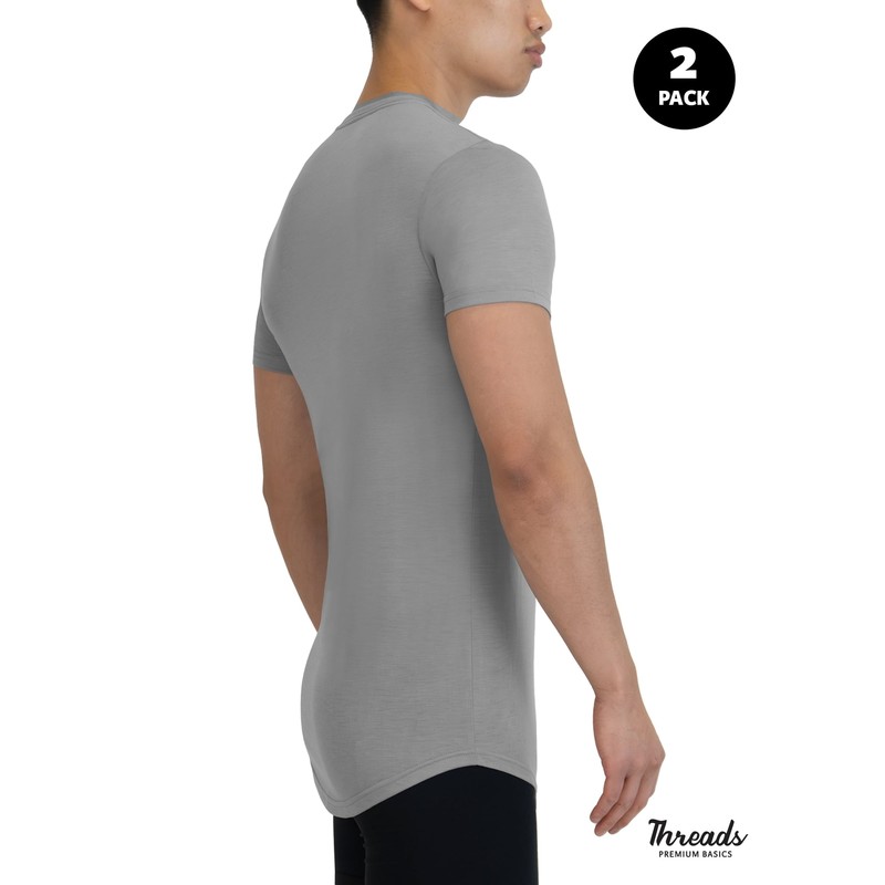 Threads Men's 2-PACK Anti-Odor Moisture Wicking Short Sleeves T-Shirts: S-2XL gallery