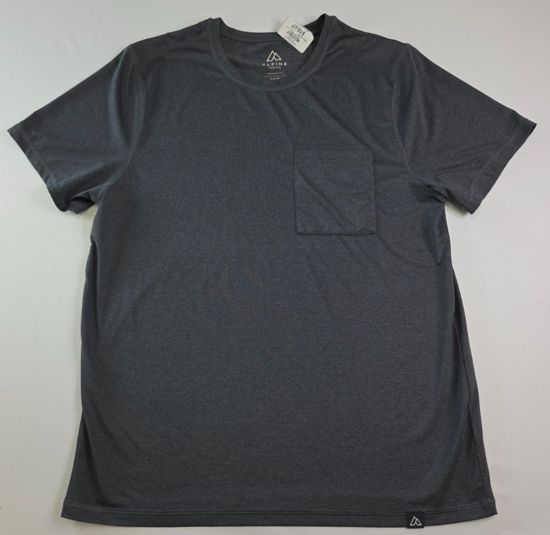 Alpine Design Mens Medium Gray K87 Short Sleeve Pocket Performance Tee Size M gallery