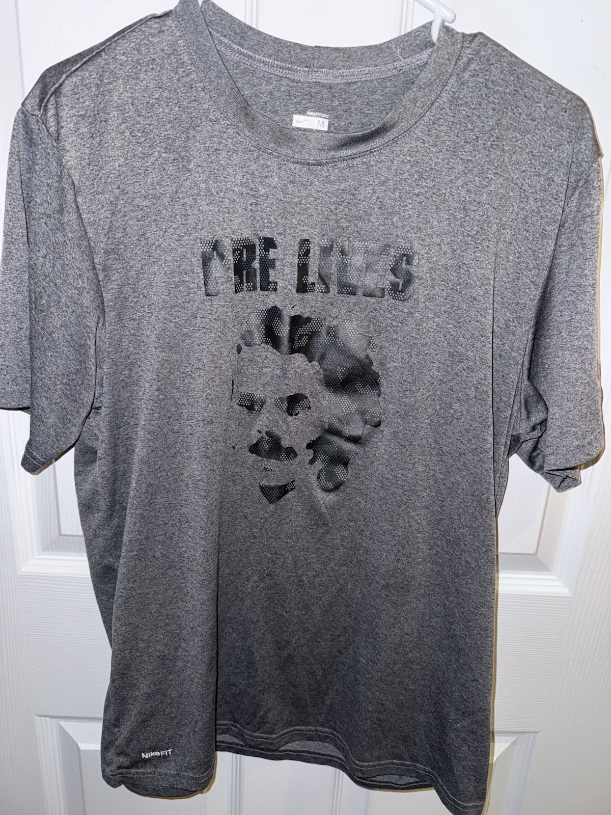 Y2K Vintage Nike FIT DRY Pre Lives Gray T Shirt Men’s Medium Stop Pre gallery