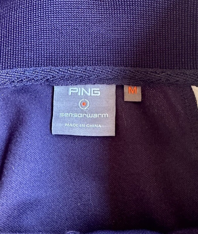 Ping Men's 1/4 Zip Sensor Warm Pullover Sweatshirt Golf Sz M Eggplant gallery
