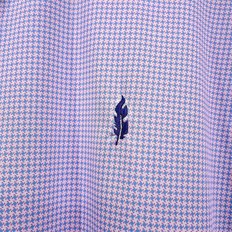 TURTLESON Performance Polo Blue Red Diamond Council Fire Golf Club Mens Large gallery